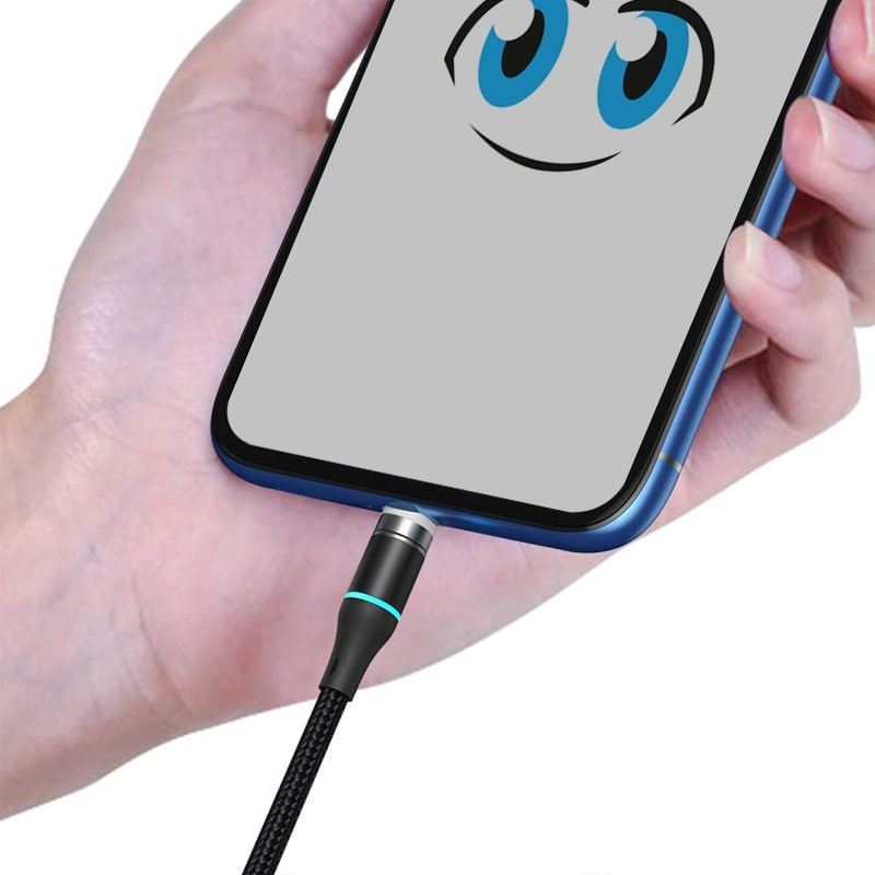 Lot De 8 Câbles USB Magnétiques - Têtes De Connexion Aimantées Pour Charge - Noir - Neuf